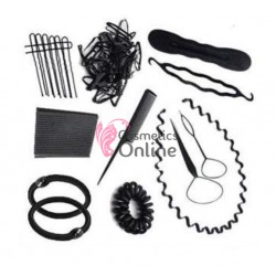 Accesorii de par pentru cocuri CS003CC cu 21 piese - Negru 